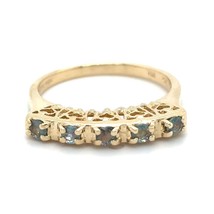 14k Yellow Gold Blue Topaz Ring 2.6g Size 7.25 - $7,462.30 MXN