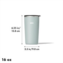 OXO Strive 16oz Insulated Tumbler with Sliding Lid - Slate - £12.99 GBP