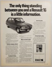 1970 Print Ad The Renault 16 Car with Four-Doors Front-Wheel Drive - £12.34 GBP