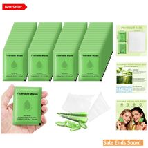 Flushable Wipes Pack of 50 - Unscented, Aloe Vera for Gentle Cleansing o... - $17.77