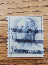 US Stamp George Washington 5c Used Bar Cancel 1213 - £0.70 GBP