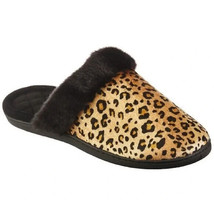 Totes Women&#39;s Faux Suede Slippers Size LARGE 8-9 Leopard Memory Foam Loa... - $22.24