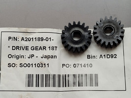 Noritsu Koki A201189-01 18 tooth A1D92 drive gear SO0110311 Genuine OEM ... - $34.64