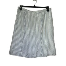 hilfiger striped Braided 100% silk a-line skirt Size 10 - $27.71