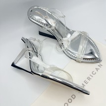 Good American Silver Cinder F*cking Rella Wedge Size 7 NEW Sandals - $1,591.33 MXN