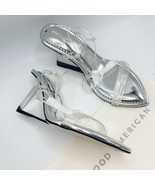 Good American Silver Cinder F*cking Rella Wedge Size 7 NEW Sandals - $1,591.33 MXN