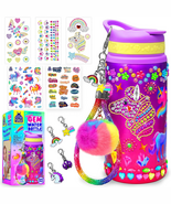 Decorate Your Own Water Bottle Kit for Girls - Unicorn Design with Glitt... - $296.54 MXN