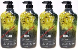 4xQuiet&amp; Roar PINEAPPLE + KIWIBERRY Scent Body Wash with Essential Oils,... - £31.14 GBP