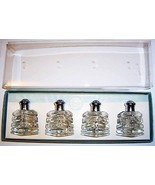 Vintage Set of 4 Irice Sparkling Crystal Salt &amp; Pepper Shakers IOB - £9.59 GBP
