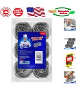 Flexible 30g Stainless Steel Scourers - Pack of 6, Ideal for Everyday Cl... - $350.07 MXN