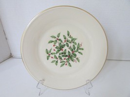 CLASSIC LENOX BONE CHINA LUNCHEON PLATE HOLLY &amp; BERRY 9&quot; MADE IN USA - $4.90