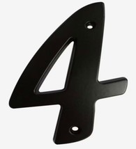 Gatehouse 5&quot; Zinc Alloy House Number, #4, Black Matte, Includes 2 Screws - £5.43 GBP