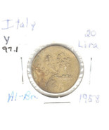 Italy 20 Lire, 1953 Aluminum-Bronze, KM 97.1 - $6.86 CAD