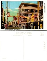 Japan Yokohama Isezakicho Street Stores Vehicles People Banners Vintage Postcard - £7.51 GBP