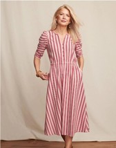Matilda Jane McIntosh Womens Red &amp; Pink Striped Midi Dress Size L NWT - $33.60
