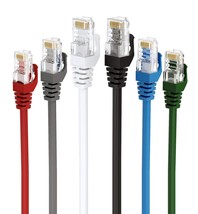CAT6 Ethernet Cable 6FT 6 Pack 1Gbps 550MHz RJ45 CAT 6 Gigabit Internet ... - £30.03 GBP