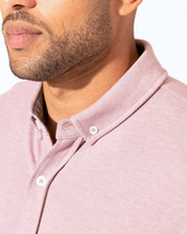 Threads 4 Thought Mens Mika Pique Button-Down Shirt in Heather Lilac, M - £37.19 GBP