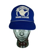 Vtg 1980s Hawaii Hang Loose Shaka Blue Foam Snapback Trucker Hat - $22.00