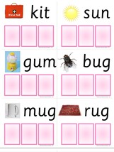 PINK SERIES | Montessori Activity - Write-n -Wipe cvc word cards - £25.15 GBP