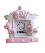 East Majik [Wooden Horse] Lovely Pink Baby Photo Frame for 2 inch Photo - $21.96