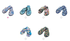 Vera Bradley Womens Flip Flops Pick From Patterns Listed M Medium 7 - 8 NWT - $19.80+