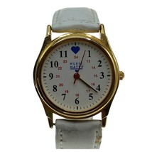 Nurse Mates White Tone Band Quartz Analog Women&#39;s Watch New Battery - $34.64