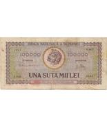 Banknote Romania 100000 lei ianuarie 1947, stare VF.  - $67.72 CAD