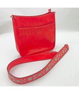 Jen &amp; Co. Pippa Orange Vegan Leather Stitch Accented Crossbody Bag - $865.43 MXN