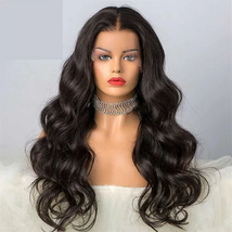 24 inch wavy human hair lace front wig 200% density wavy HD lace front wig - £286.42 GBP+
