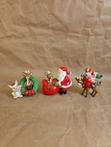 Rudolph Set Of 3 Plastic Vintage Figurines 1986 - $13.10