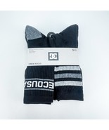 DC Shoes Mens Crew Socks Black Gray LOGO Size 6-12 Skate 5 Pairs New - $23.17