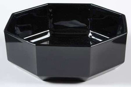 Vintage 1980&#39;s New Arcoroc Octime OCTAGONAL Black Glass Cereal Bowl Made... - £9.42 GBP