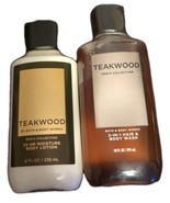 Bath &amp; Body Works Teakwood 2 in 1 Face Hair &amp; Body Wash 10 fl oz &amp; Lotio... - $691.11 MXN