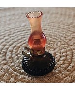 Vtg Amberina Miniature Oil Lamp Perfume Bottle Lamplight Perfume Novell ... - $9.87