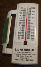 C.A. VICK INSURANCE AGENCY ADVERTISING WINDOW THERMOMETER VICTOR NY - £7.89 GBP