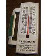 C.A. VICK INSURANCE AGENCY ADVERTISING WINDOW THERMOMETER VICTOR NY - £7.78 GBP
