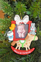 Hallmark - Baby&#39;s First Christmas - Rocking Horse Photo -  Keepsake - Re... - £14.19 GBP