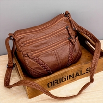 Vintage Luxury Designer Handbag Women Shoulder Bag Soft PU Leather - $19.00