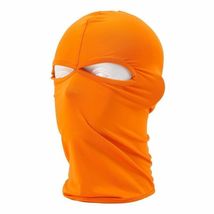 Orange Balaclava Face Mask UV Cover Neck Gaiter Face Scarf Outdoor - £9.40 GBP