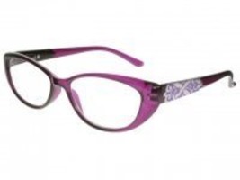GL2099BLK +2.5 Tempo Purple Unisex Reading Glasses with Patterned Arms - £12.41 GBP