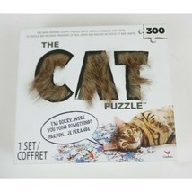 New Cardinal The CAT 300 Piece Puzzle The Hair Raising Fluffy Puzzle Sealed - $10.88