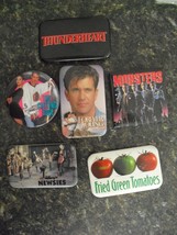 Lot of 6 Vintage 1990s Movie Promo Pinback Pins 2-3&quot; Wide - £22.55 GBP