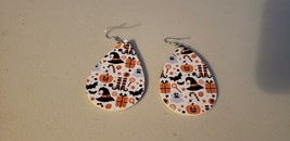 Faux Leather Dangle Earrings (New) Halloween Icons #72 - £4.42 GBP