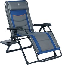 Ever Advanced Oversize Xl Zero Gravity Recliner Padded Patio Lounger Chair, Blue - £112.43 GBP