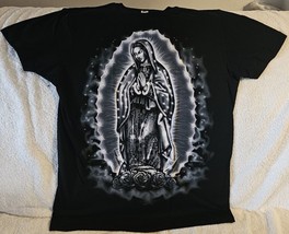 OUR LADY OF GUADALUPE VIRGIN MARY ROSE FLOWER PRAY VIRGEN MORENA T-SHIRT - £8.99 GBP