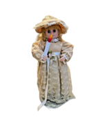 Vtg Christmas Motion Doll Holding candle with flame bulb 24&quot; tested Moti... - £39.51 GBP