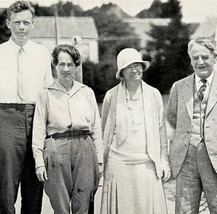 Senator Morrow With Mr And Mrs Charles Lindbergh 1935 Aviation Print DWT5A - $41.05 CAD