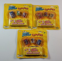 Lot of 3 Packs of Topps Wacky Packages Erasers - New Unopened - 2011 - 18 Total - £22.20 GBP