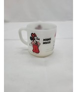Vintage Disney Mickey and Minnie Mouse Anchor Hocking Milk Glass Mug Cup - £15.93 GBP