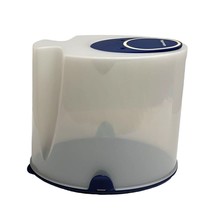 Tupperware Cereal Keeper Plastic Blue Top and Bottom Dispenser 19 in t 10.75 w 6 - £12.45 GBP